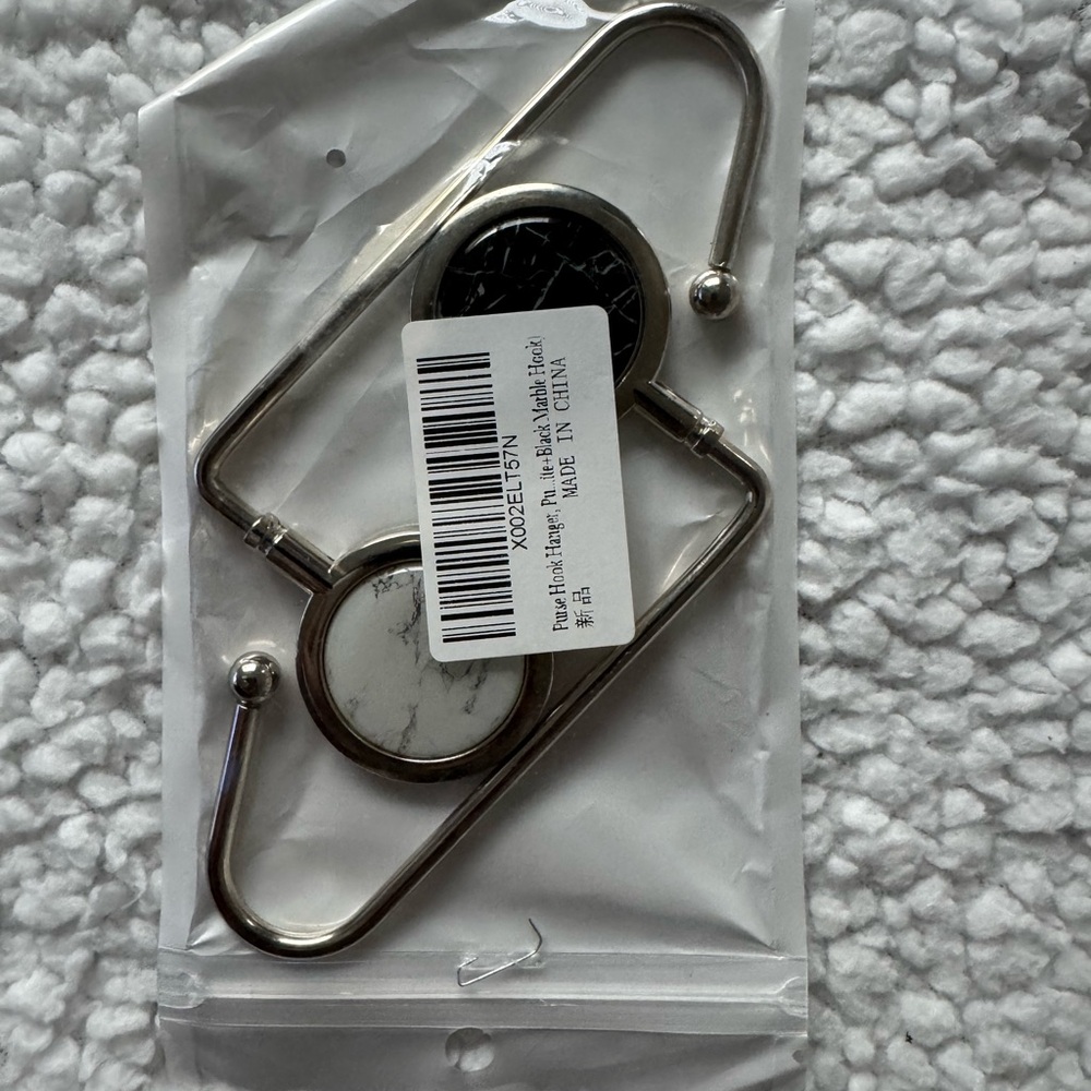 Marble Design Purse Hooks set of 2 - Picture 3 of 3